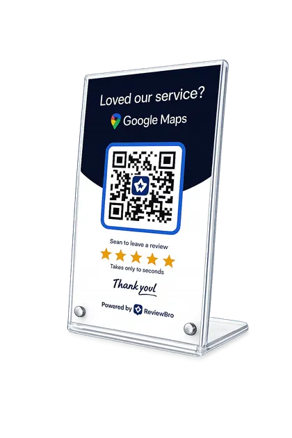 Place it and start collecting reviews — Google review QR setup