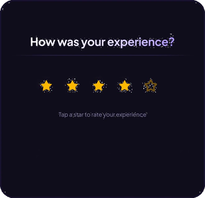Rate your visit for Restaurants — ReviewBro review generator guide step